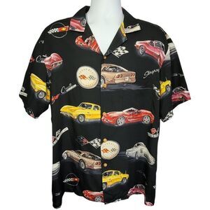 Paradise Found Shirt Chevy Cars Mens Size Large Made in Hawaii Corvette Stingray